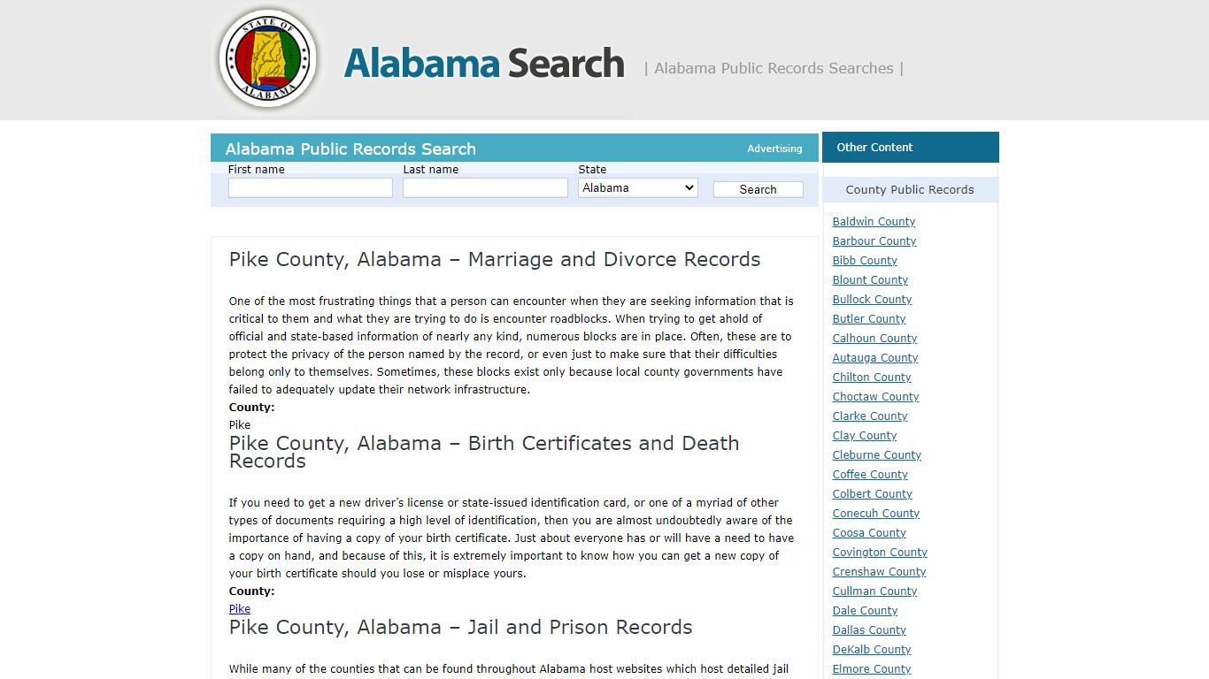 Pike | Alabama - AL Search